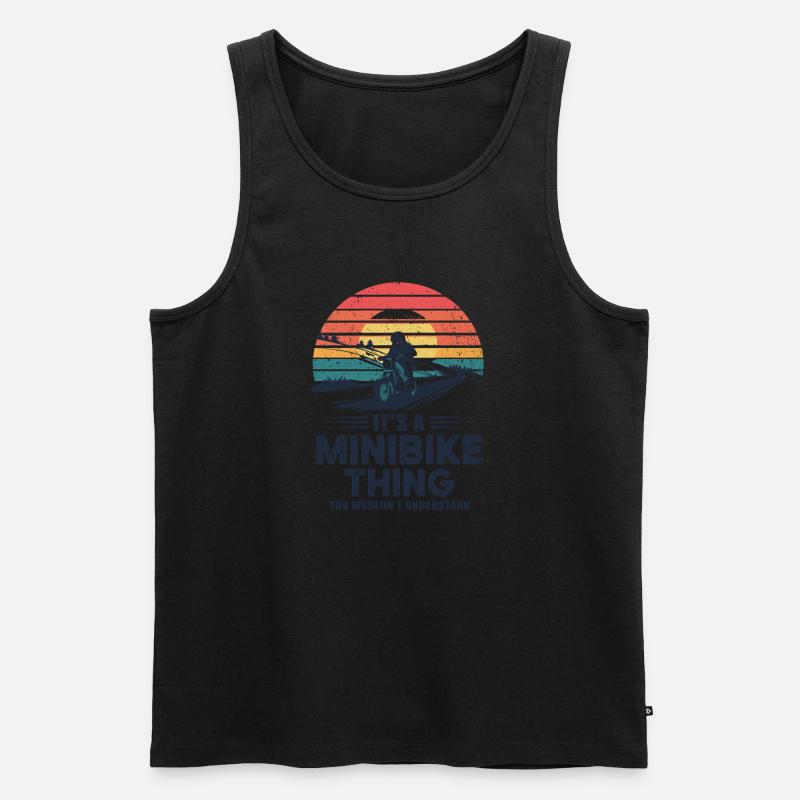 Minibike Fan mit Herz - Männer Premium Bio Tank Top - Schwarz