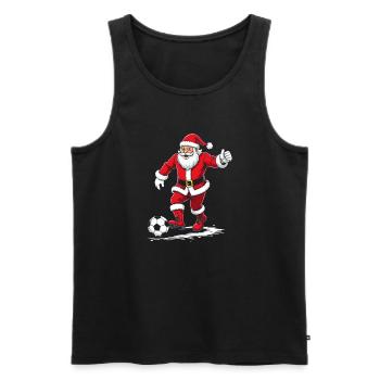 Fussballer - Weihnachten auf dem Feld - Männer Premium Bio Tank Top - Schwarz - Vorne - Michal (187cm)