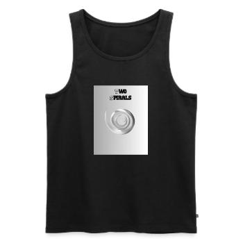 Two Spirals- Spirale - Débardeur bio Premium Homme - noir - Devant - AI Model Male 178 light (178cm)