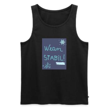 Wean stabil! - Débardeur bio Premium Homme - noir - Devant - Michal (187cm)