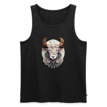 Zodiac sign Taurus - Men's Premium Organic Tank Top - black - Front - AI Model Male 178 light (178cm)