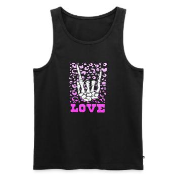xoxo love you amore Flowers Women Valentine day 14 - Men's Premium Organic Tank Top - black - Front - Michal (187cm)