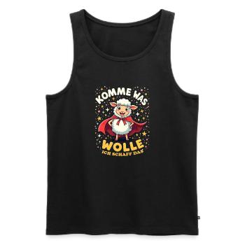 Komme Was Wolle Ich Schaff Das Karneval Kostüm - Männer Premium Bio Tank Top - Schwarz - Vorne - Michal (187cm)