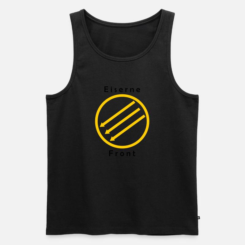 Eiserne Front - Drei Pfeile - Männer Premium Bio Tank Top - Schwarz