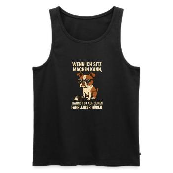 Pablo Wisdom - Men's Premium Organic Tank Top - black - Front - AI Model Male 178 light (178cm)