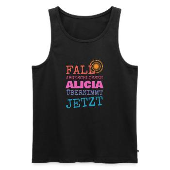 Alicia als Vorname - Männer Premium Bio Tank Top - Schwarz - Vorne - Michal (187cm)
