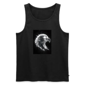 Adler Silhouette Licht Geschenk - Männer Premium Bio Tank Top - Schwarz - Vorne - Michal (187cm)