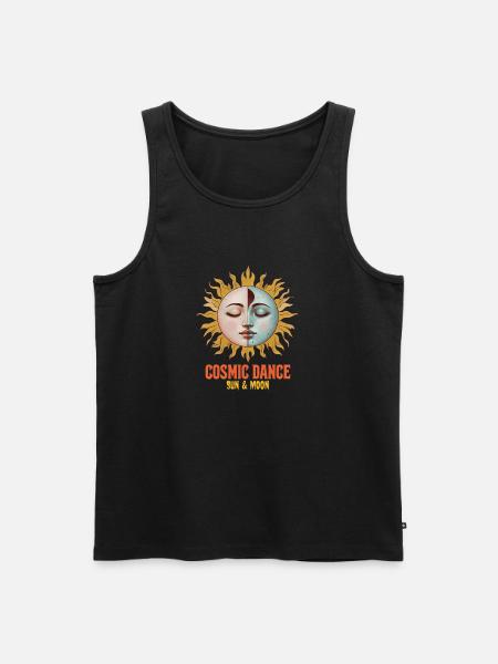 Cosmic Dance Spirituality Gift - Men's Premium Organic Tank Top - black