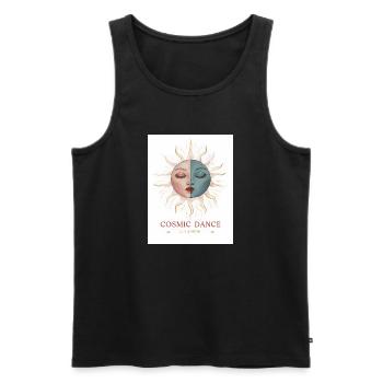Cosmic Dance Spirituell Geschenk - Männer Premium Bio Tank Top - Schwarz - Vorne - Michal (187cm)
