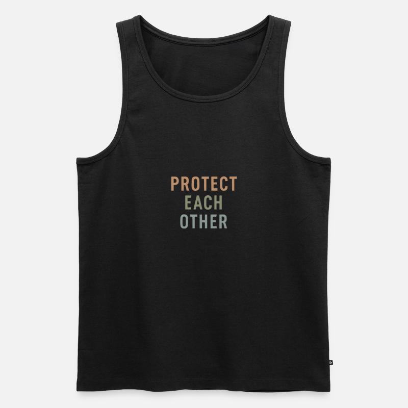 protect each other Gift - Men's Premium Organic Tank Top - black