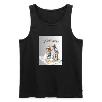 Colorful 70s Style Women Empowerment T shirt 1 - Débardeur bio Premium Homme - noir - Devant - AI Model Male 178 light (178cm)