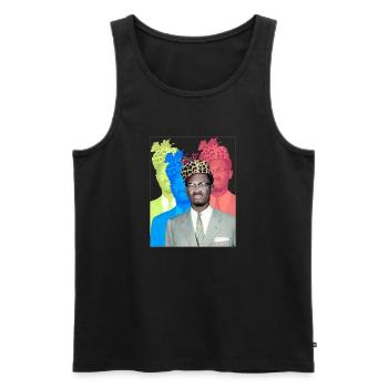 Patrice Lumumba - Männer Premium Bio Tank Top - Schwarz - Vorne - AI Model Male 178 light (178cm)
