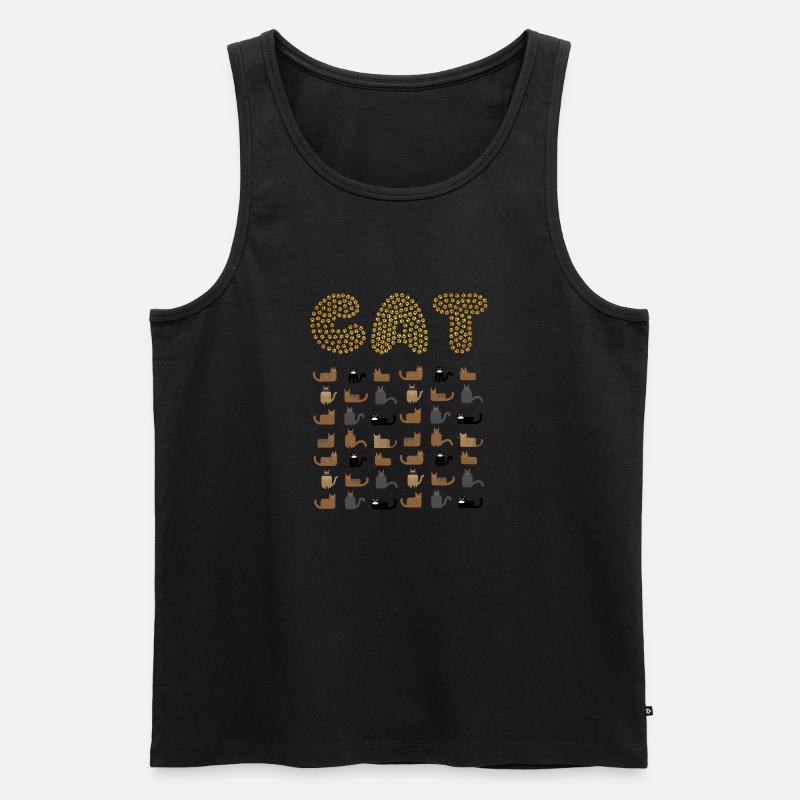 KATZE - Männer Premium Bio Tank Top - Schwarz