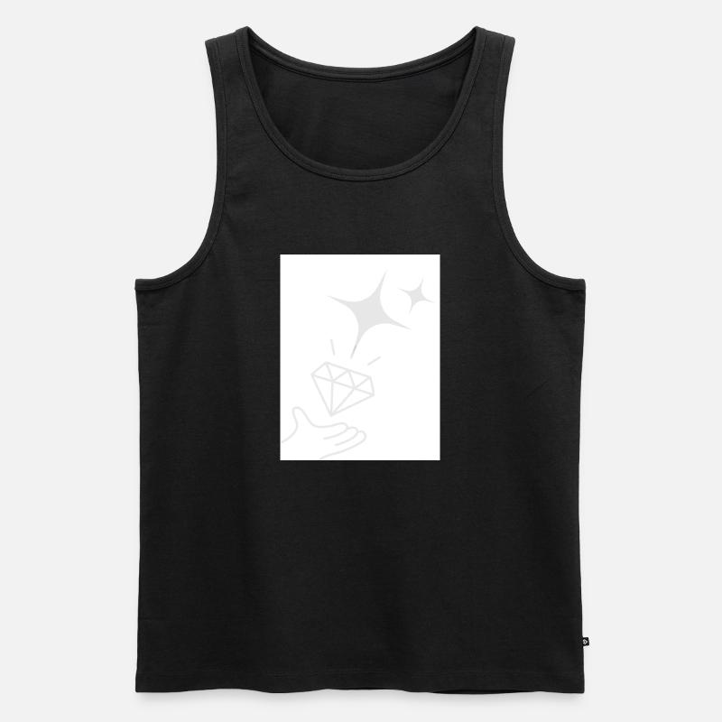 Verso B - Männer Premium Bio Tank Top - Schwarz