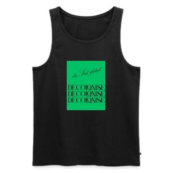 du Sud global - Débardeur bio Premium Homme - noir - Devant - Michal (187cm)