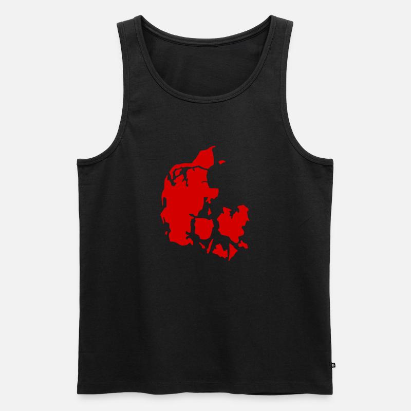 Dänemark - Männer Premium Bio Tank Top - Schwarz