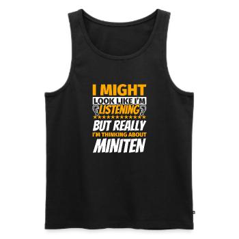 Miniten cadeau amusant - Débardeur bio Premium Homme - noir - Devant - Michal (187cm)
