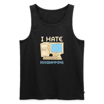 Informatiker Programmer Programming Coding Sprüche - Männer Premium Bio Tank Top - Schwarz - Vorne - AI Model Male 178 light (178cm)