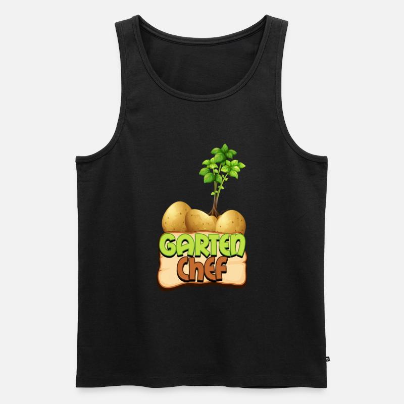 Lustiges Gärtner Spruch Design - Männer Premium Bio Tank Top - Schwarz