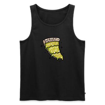 Pizza | Earth | Geology | Geologist | funny - Men's Premium Organic Tank Top - black - Front - Michal (187cm)