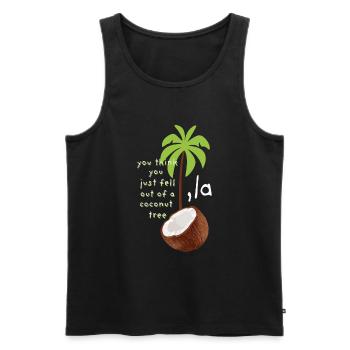 Coconut Tree Kamala Harris La Demokraten Wahl 2024 - Männer Premium Bio Tank Top - Schwarz - Vorne - AI Model Male 178 light (178cm)