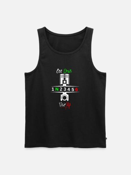 Motorrad Gänge Schaltung 1N23456 - Männer Premium Bio Tank Top - Schwarz