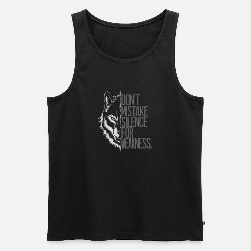 Wisdom - Männer Premium Bio Tank Top - Schwarz