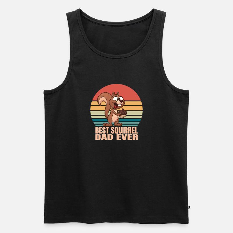 Bester Eichhörnchen-Vater - Männer Premium Bio Tank Top - Schwarz