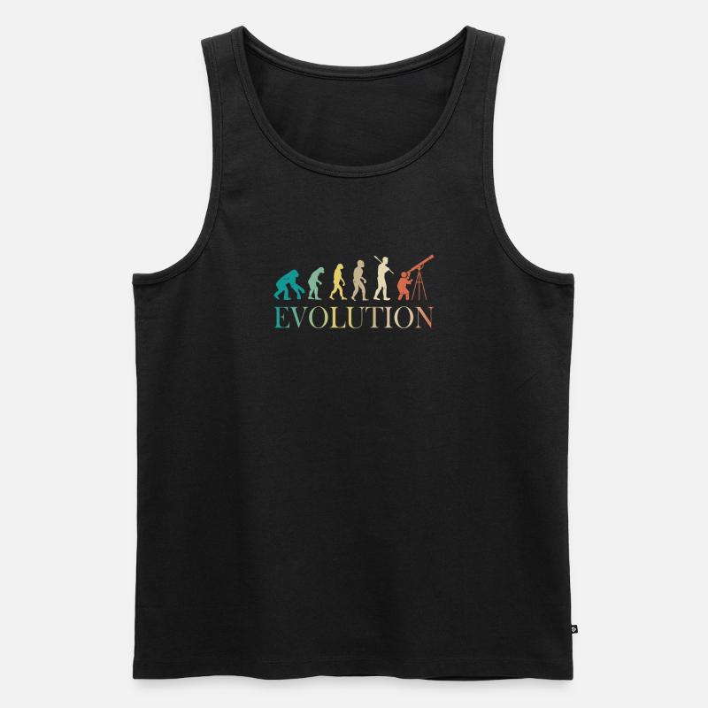 Weltraumsterne Des Evolution-Astronomie-Teleskops - Männer Premium Bio Tank Top - Schwarz