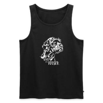 Cesky Fousek Aimé par un chien Fousek Wilsigns - Débardeur bio Premium Homme - noir - Devant - Michal (187cm)