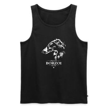 Borzoi Mom Dog Dog Borzoi Wilsigns - Men's Premium Organic Tank Top - black - Front - AI Model Male 178 light (178cm)