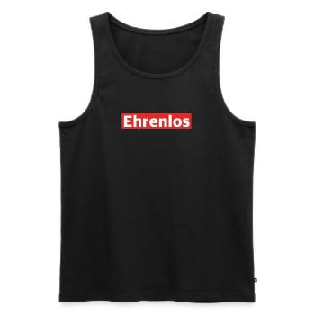 Ehrenlos | Ehre, Sieg, lustige Sprüche - Männer Premium Bio Tank Top - Schwarz - Vorne - Michal (187cm)