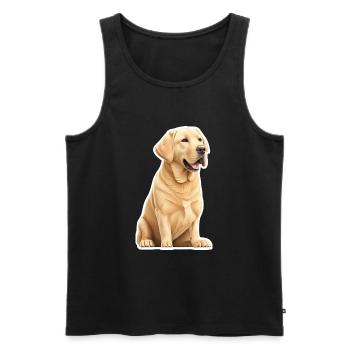Labrador - Men's Premium Organic Tank Top - black - Front - Michal (187cm)