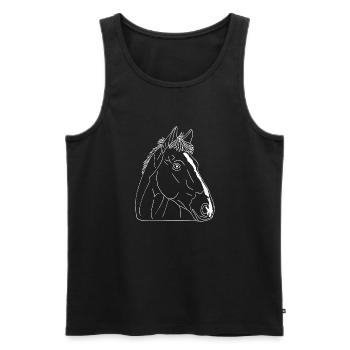 Oldenburger - Männer Premium Bio Tank Top - Schwarz - Vorne - Michal (187cm)