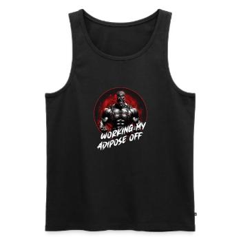 Musculation Motivation Muscle Skull Six Pack - Débardeur bio Premium Homme - noir - Devant - AI Model Male 178 light (178cm)