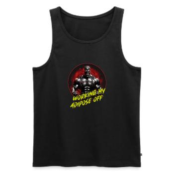 Musculation Motivation Muscle Skull Six Pack - Débardeur bio Premium Homme - noir - Devant - AI Model Male 178 light (178cm)
