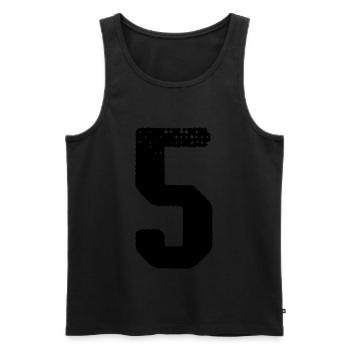 Maillot numéro 5 - Débardeur bio Premium Homme - noir - Devant - Michal (187cm)