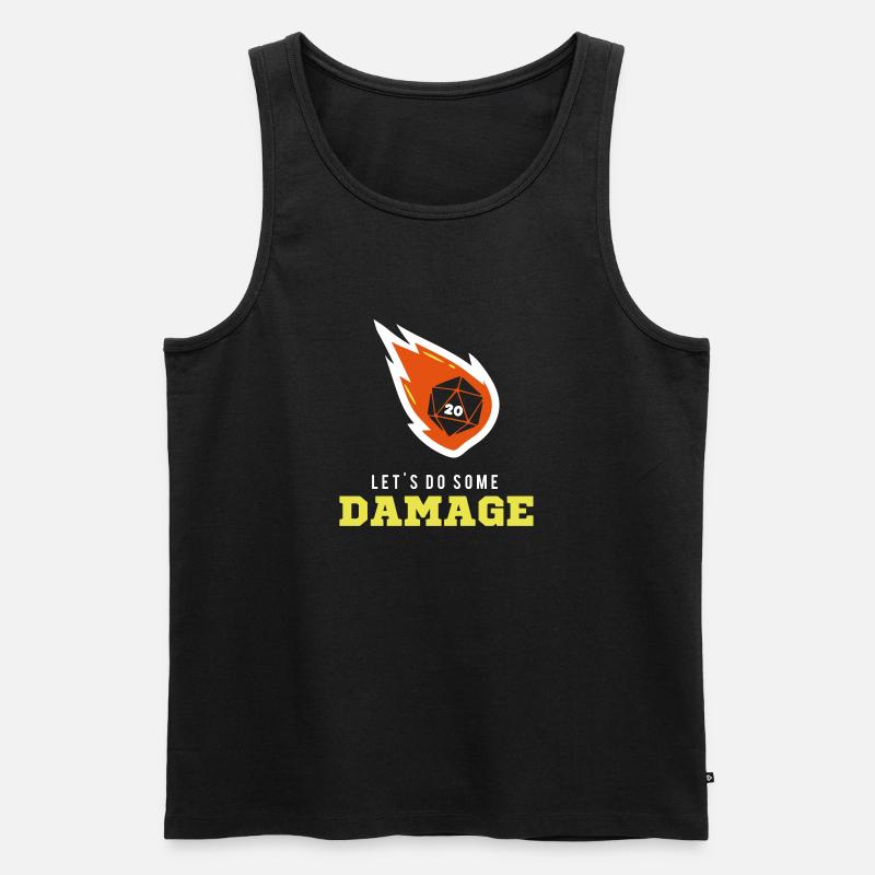 Pen and paper lets do some damage - Männer Premium Bio Tank Top - Schwarz