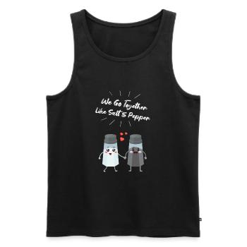 Salz und Pfefferstreuer Paar Geschenk für Köche - Männer Premium Bio Tank Top - Schwarz - Vorne - AI Model Male 178 light (178cm)