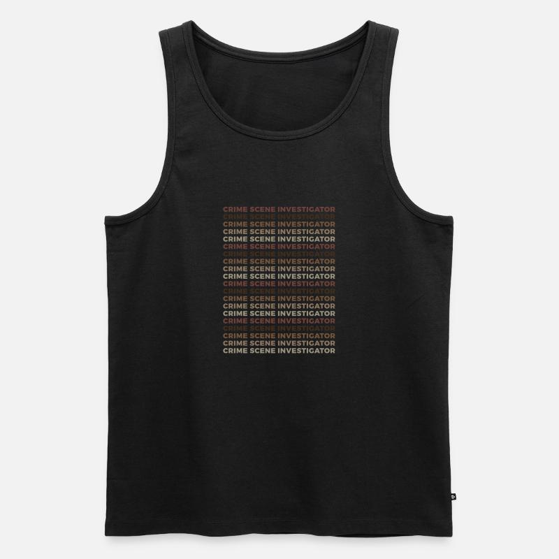 Spurensicherung - Kripo Polizei Kriminaltechnik - Männer Premium Bio Tank Top - Schwarz