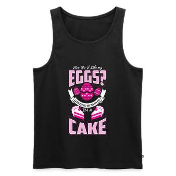 Eggs In A Cake - Baking - EN - Men's Premium Organic Tank Top - black - Front - Michal (187cm)