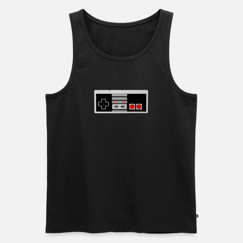 Oldstyl Konsole - Männer Premium Bio Tank Top - Schwarz