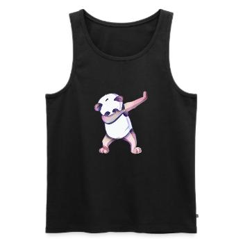 Panda - Débardeur bio Premium Homme - noir - Devant - Michal (187cm)