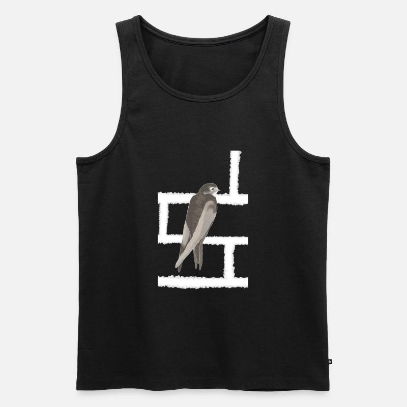 Mauersegler - Männer Premium Bio Tank Top - Schwarz