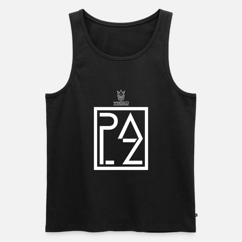 Palz Winegod - Männer Premium Bio Tank Top - Schwarz