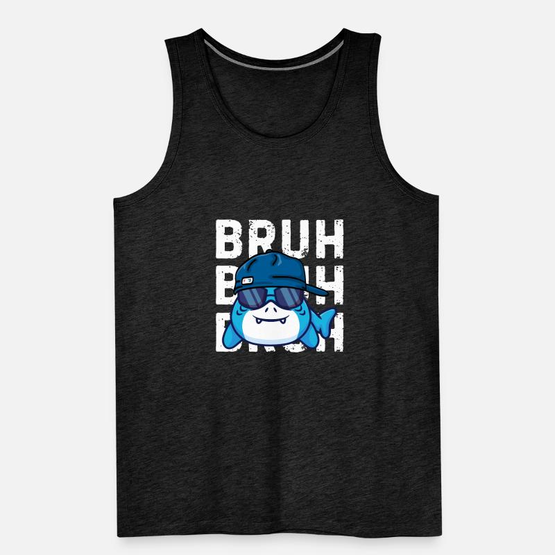 Cool Nerd Shark Fish Bruh Men's Premium Organic Tank Top