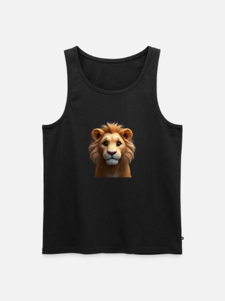 Cute lion - Men's Premium Organic Tank Top - black