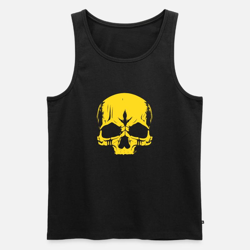 Totenkopf - Männer Premium Bio Tank Top - Schwarz