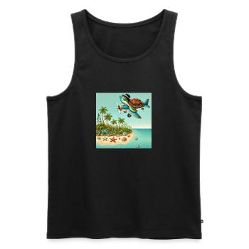 Pilot villain - Men's Premium Organic Tank Top - black - Front - Michal (187cm)