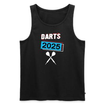 Dart 2025 Darter Dartspieler Darts Spiel Darten - Männer Premium Bio Tank Top - Schwarz - Vorne - Michal (187cm)